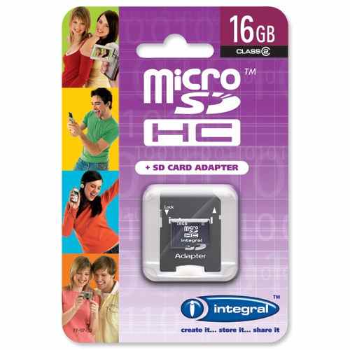 Memoria  Secure Digital Micro Hc 16gb Integral Clase4 Inmsdh16g4v2