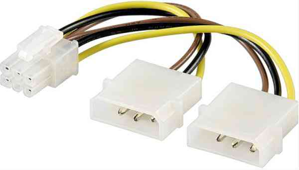 Cable Pci Express 2x5 25 Macho - 1x6 Pines