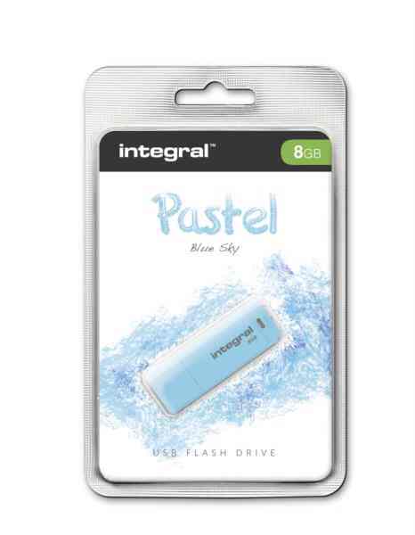 Pen Drive 8gb Integral Pastel Azul