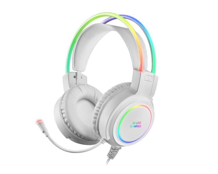 Auricular Mhrgb Blanco Mars Gaming