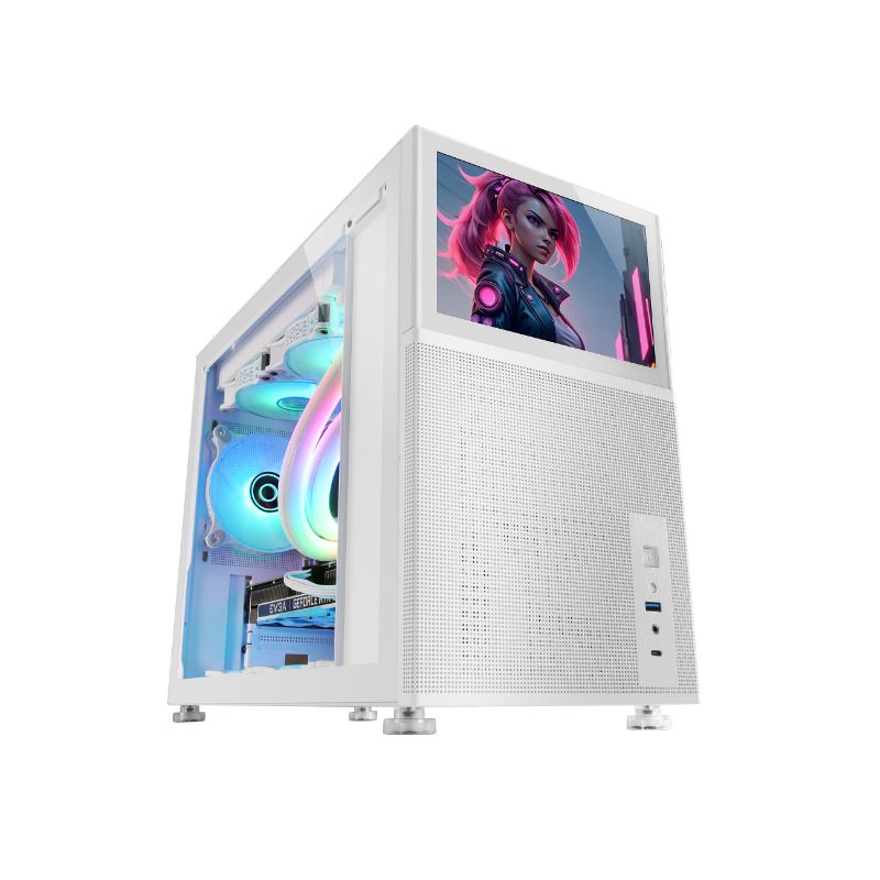 Caja Minitorre Microatx Mclcd Blanco Mars Gaming