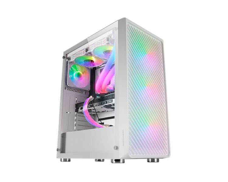 Caja Semitorre Atx Mc F Argb Blanco Mars Gaming