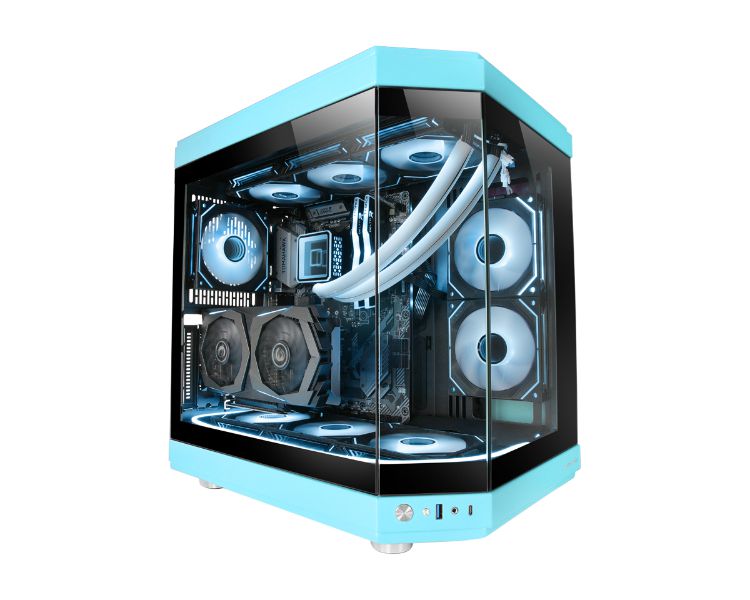 Caja Semitorre Atx Mc3t Azul Mars Gaming