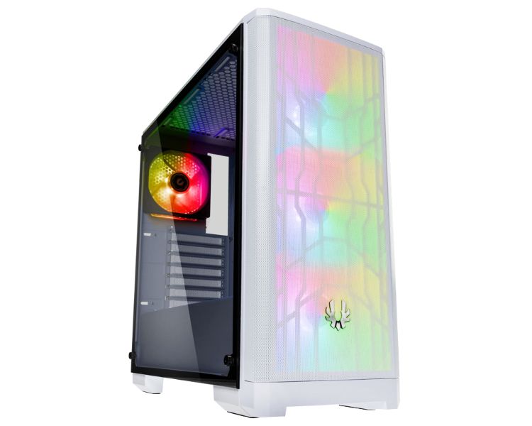 Caja Semitorre Atx Nova Mesh A Rgb Tg Blanco Bitfenix