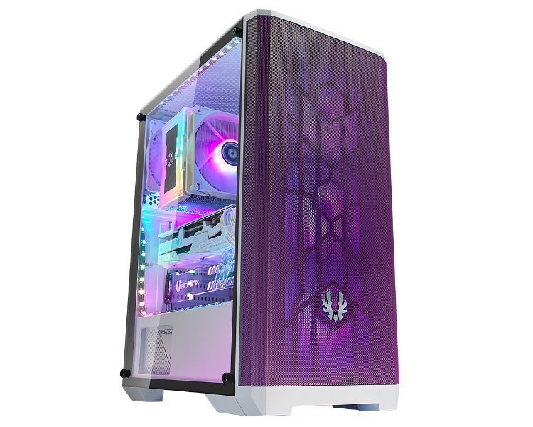 Caja Semitorre Atx Nova Mesh Se Tg 4a Rgb Blancopurple Bitfenix