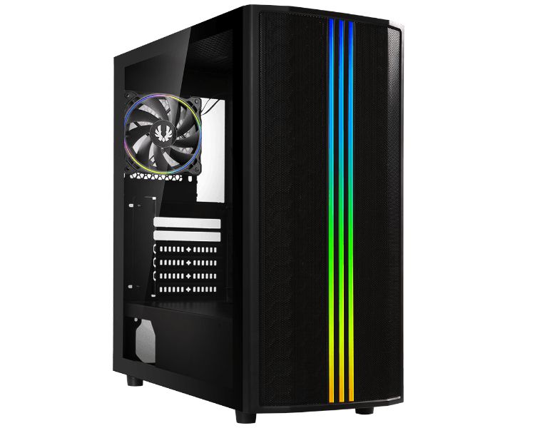 Caja Semitorre Atx Saber Mesh Rgb Negro Window Bitfenix