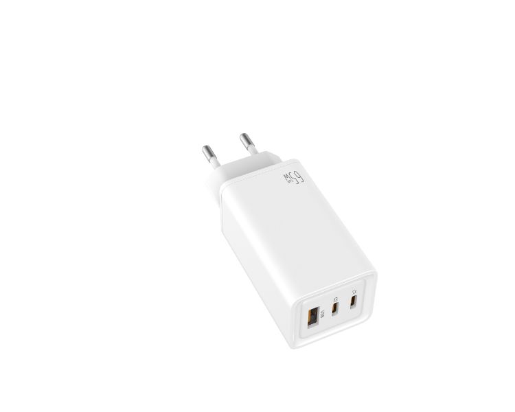 Cargador Parojoviaje Gan 2xusb Cpd Usb A 65w Blanco Leotec