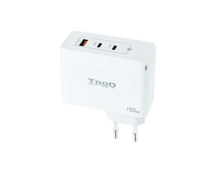 Cargador Parojoviaje Gan 2xusb Cpd Usb Aqc 100w Blanco Tooq