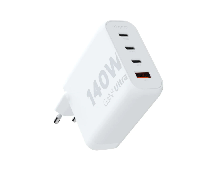 Cargador Usb De Viajeparojo 100w Gan2 Ultra Wall 3x Type Cusb 30 Blanco Xtorm