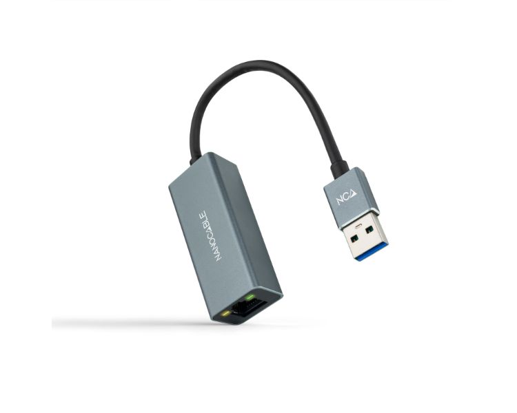 Conversor Usb 3 0 A Ethernet Gigabit 101001000 Mbps 15 Cm Gris Nanocable