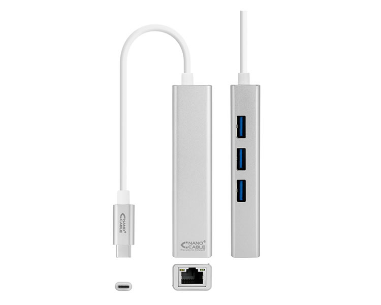 Conversor Usb C A Ethernet Gigabit 3xusb 3 0