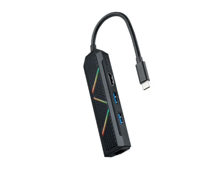 Hub Usb C 5 Puertos Usb 3 0 Rgb Nanocable