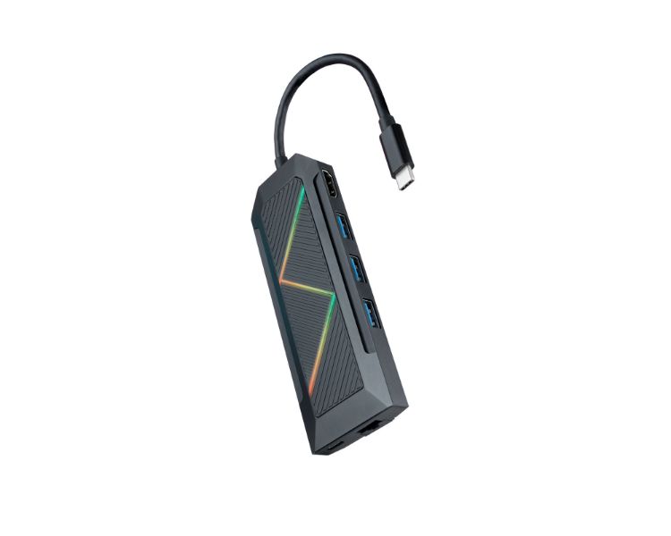 Hub Usb C 8 Puertos Usb 3 0 Rgb Nanocable