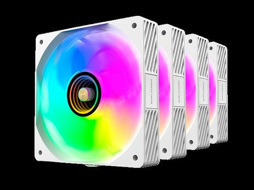 Kit 4 Ventiladores Auxiliar Mf Si4kit A Rgb Infinity Blanco Mars Gaming