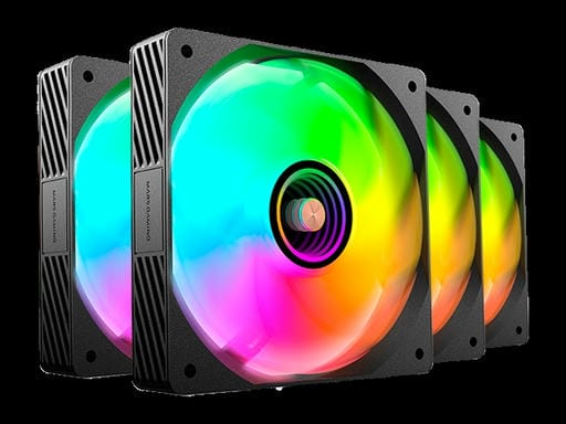 Kit 4 Ventiladores Auxiliar Mf Si4kit A Rgb Infinity Negro Mars Gaming