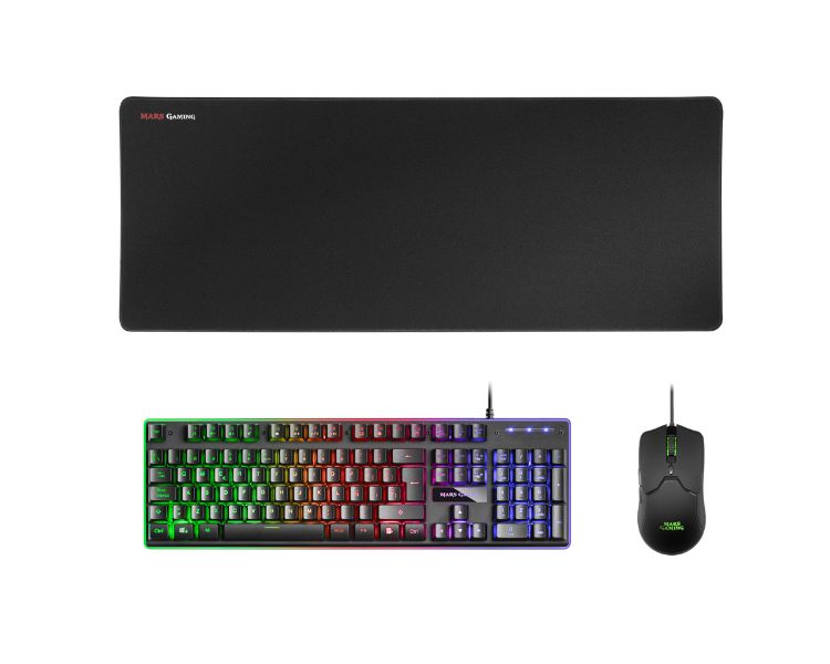 Kit Combo Pack 3en1 Rgb Negro Mcpxb Mars Gaming