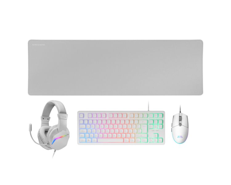 Kit Combo Pack Mcprgb3 Blanco Mars Gaming