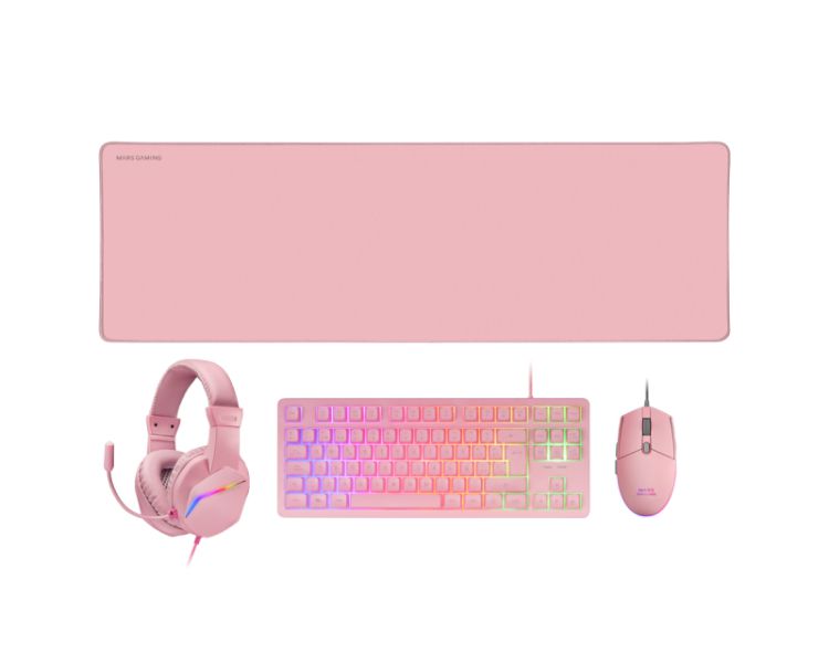Kit Combo Pack Mcprgb3 Rosa Mars Gaming