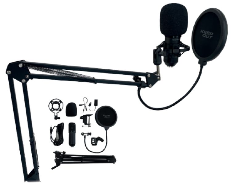 Microfono Xlr Pro Kit Negro Keepout
