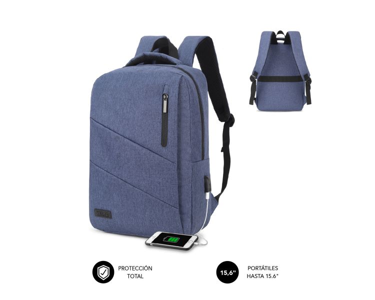Mochila City Backpack 15 6 Blue Subblim