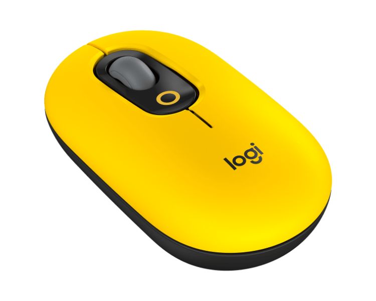 Raton Optico Wireless Pop Con Emoji Amarillo Blast Logitech