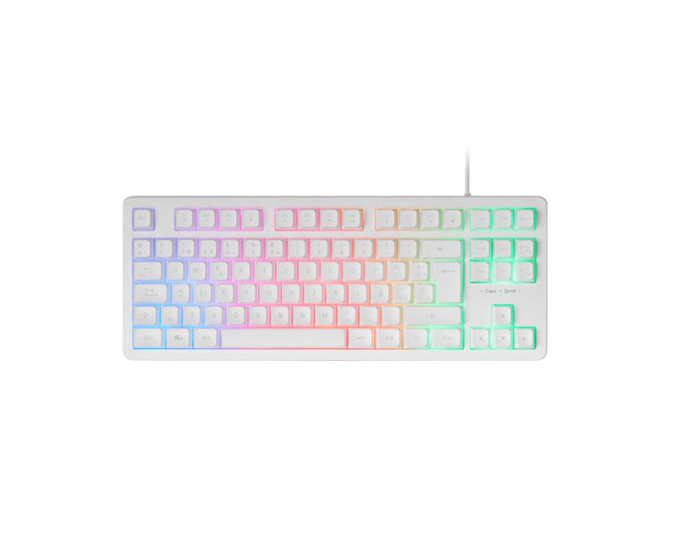 Teclado Hibrido Mecanico F Rgb Mk023es Blanco Mars Gaming