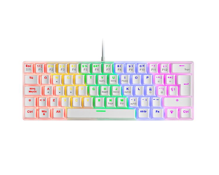 Teclado Mecanico Mk60 Anti Dust Blue Frgb Blanco Mars Gaming