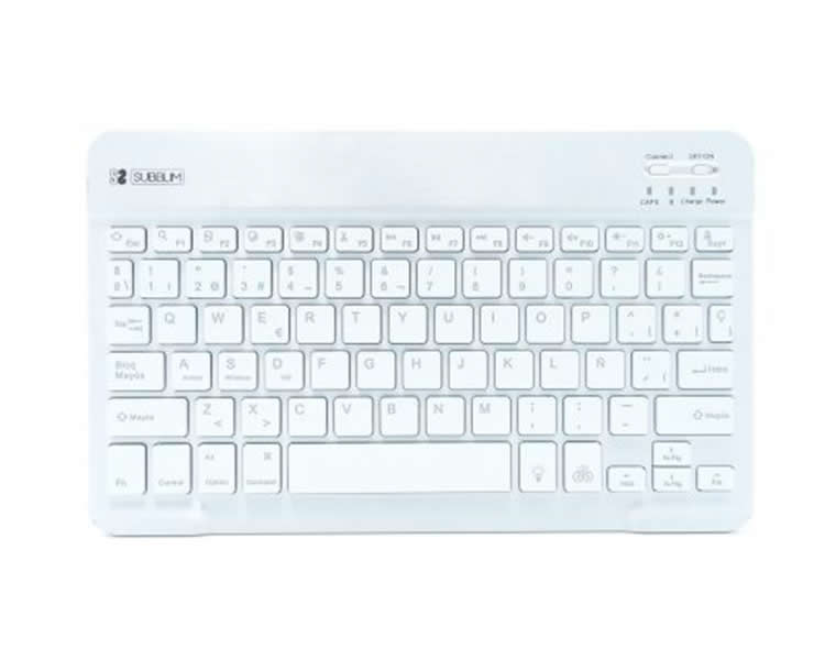 Teclado Smart Backlit Bluetooth Plata Subblim