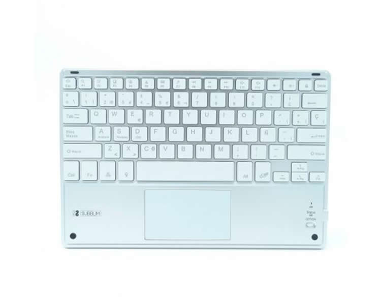 Teclado Smart Backlit Touchpad Bluetooth Plata Subblim