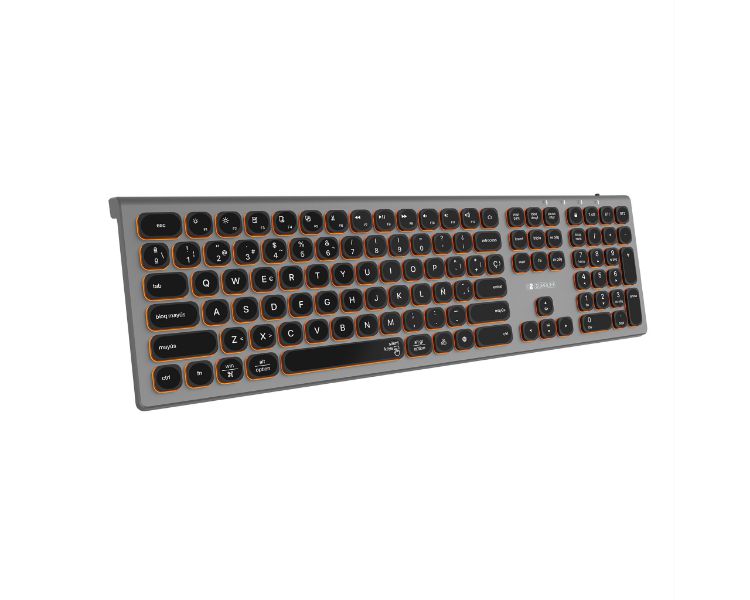 Teclado Wireless Master Rgb Extendido Grisnegro Subblim