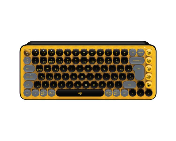 Teclado Wireless Mecanico Pop Keys Amarillo Blast Logitech