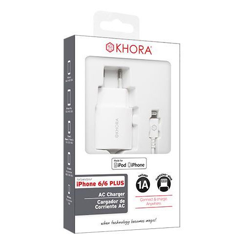 Ac Charger Lightning 1a Blanco Iphone 6 Khora