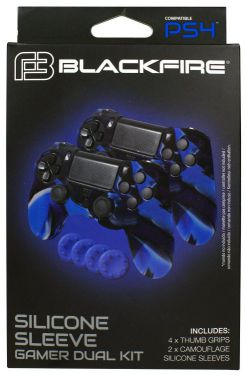 Silicone Sleeve Gamer Dual Kit Blackfire Ps4