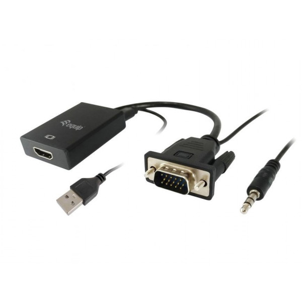 CABLE EQUIP ADAPTADOR HDMI HEMBRA VGA MACHO
