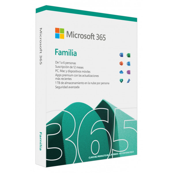 MICROSOFT OFFICE 365 FAMILY 2021 6PC CAJA