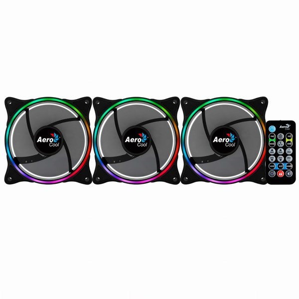 PACK 3 VENTILADORES AEROCOOL ECLIPSE ARGB 120MM AN