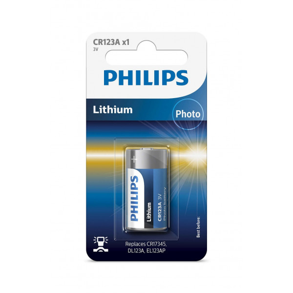 Pilas Philips Litio Cr123 3v Pack 1