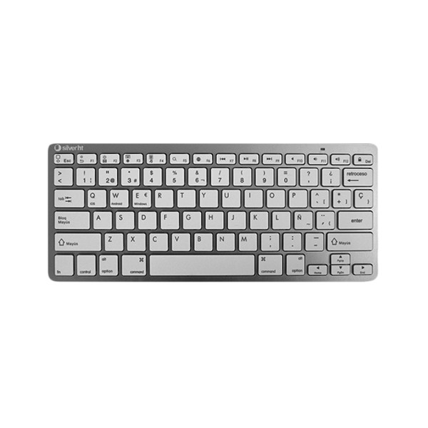 Teclado Inalambrico Silver Ht Colors Ed Blanco