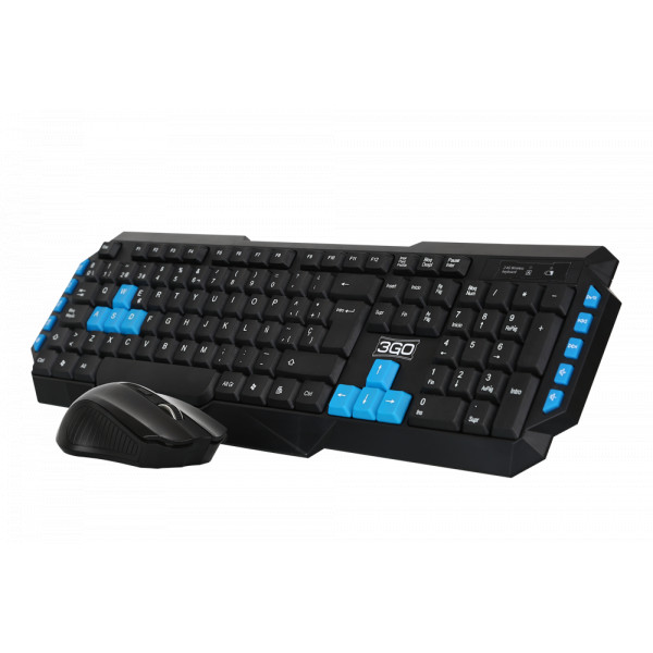 Teclado Raton Auriculares 3go Drile Negro