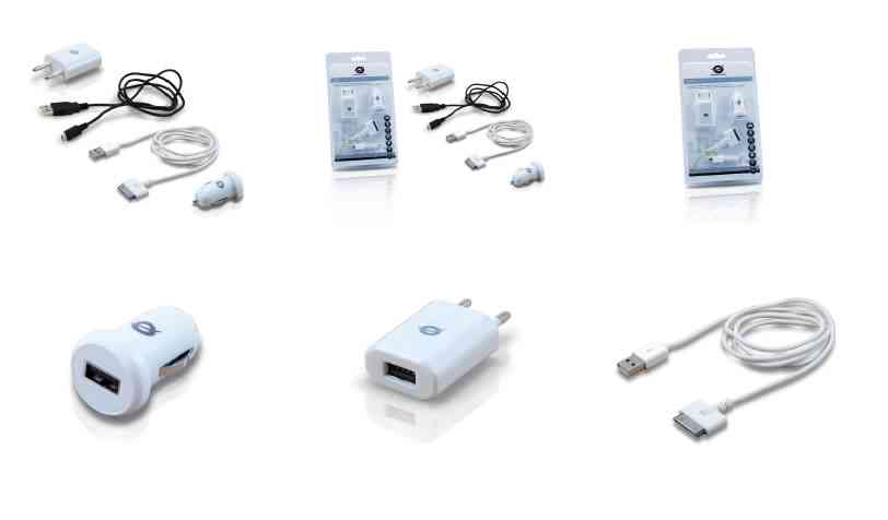 Kit Cargador Usb Pared Y Coche Conceptronic Para Tablet Moviles Gps Mp3 Camaras Etc 1000ma 5v  