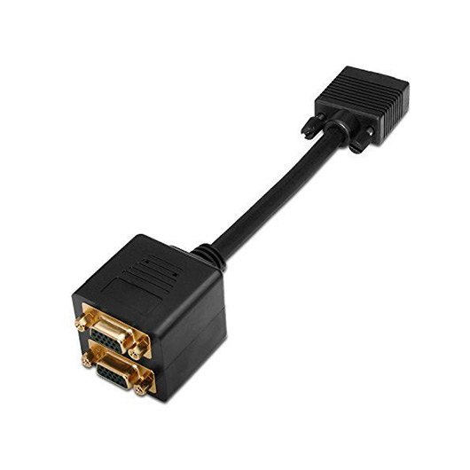 Adaptador Video 2xsvga Hdb15 Aisens 20cm Gold