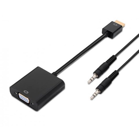 Adaptador Video Hdmi M A Svga H Audio Aisens Negro