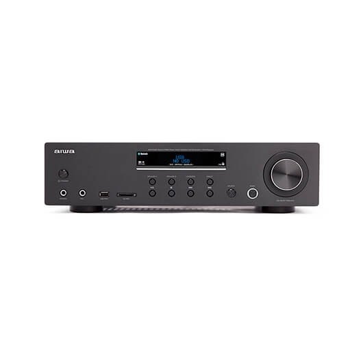 Amplificador Aiwa Amu 120bt Negro 2xcanaleschasis Metal2x