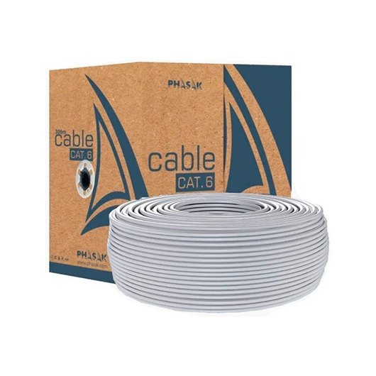 Bobina Cable Gris Phasak Utp Awg23 100m