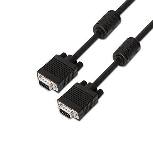 Cable Con Ferrita Svga Hdb15 Aisens 15m Negro