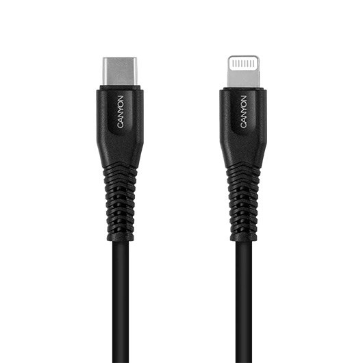 Cable Lightning A Usb C Canyon 1 2m Negro
