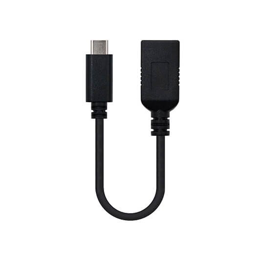 Cable Otg Usb A 3 1 A Usb C 3 1 Nanocable 015m Negro