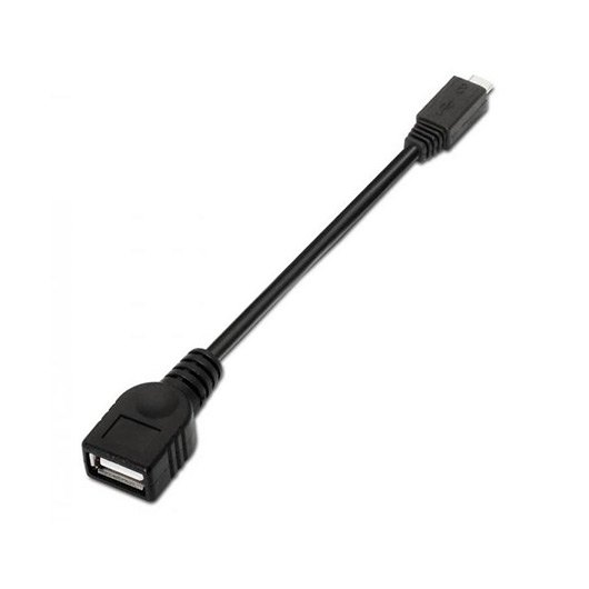 Cable Otg Usb A H A Micro Usb B M 2 0 15cm Negro