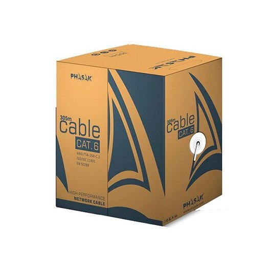 Cable Red Utp Cat6 Rj45 Phasak 305 Gris Phr 6302