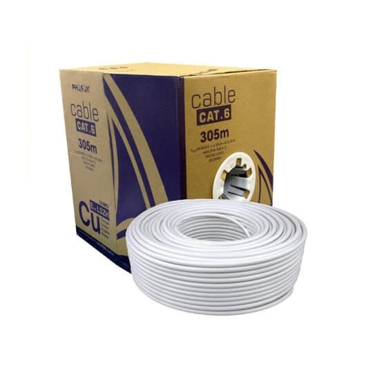 Cable Red Utp Cat6 Rj45 Phasak 305m Gris Awg24solido Phr 6